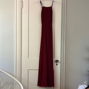 Lulu's Deep Red Maxi Dress